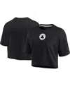 Fanatics Signature Black Boston Celtics Elements Super Soft Boxy Cropped T-shirt In Black