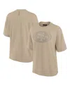 Fanatics Signature Women's Khaki San Francisco 49ers Elements Oversized T-shirt In Khaki
