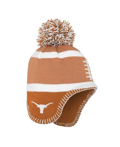 Fanatics Babies' Toddler Brown Texas Longhorns Football Head Knit Hat With Pom
