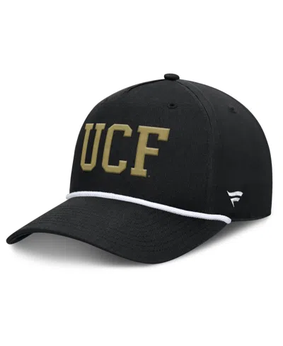 Fanatics Ucf Knights Foul Ball Rope Adjustable Structured Baseball Cap In Black