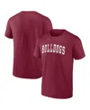 Fanatics Unlabeled Men's Maroon Mississippi State Bulldogs Arched Wordmark T-shirt In Burgundy