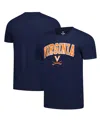 Fanatics Unlabeled Men's Navy Virginia Cavaliers Basic Arch T-shirt In Blue