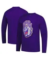 Fanatics Unlabeled Men's Purple James Madison Dukes Logo Long Sleeve T-shirt In Purple