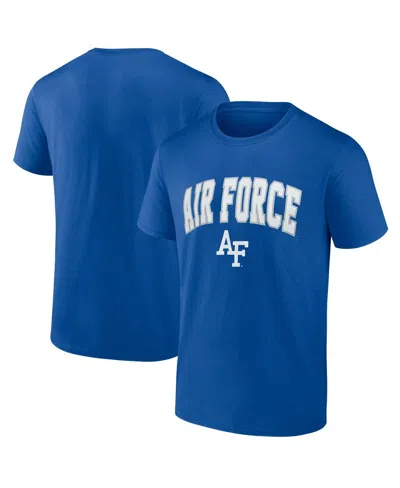 Fanatics Unlabeled Men's Royal Air Force Falcons Basic Logo T-shirt In Blue
