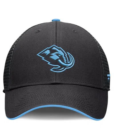 Fanatics Utah Mammoth Fundamental Limits Adjustable Trucker Hat In Black,light Blue