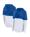 Fanatics Wo Men'sroyal/white Chicago Cubs Backup Option Pullover Hoodie In Blue