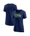 Fanatics Branded Heathered Purple Los Angeles Lakers True Classics Tri-blend T-shirt In Heather Navy
