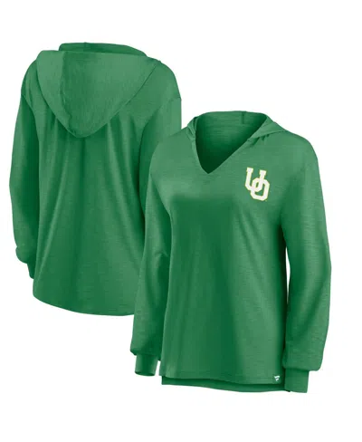 Fanatics Women's Apple Green Oregon Ducks Iconic Slub Lightweight Pullover Hoodie