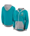 Fanatics Women's Aqua Miami Dolphins Hit It Full-zip Hoodie In Aqua