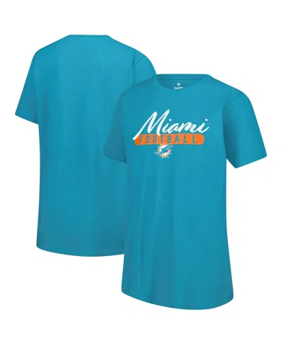 Fanatics Women's Aqua Miami Dolphins Team T-shirt In Blue