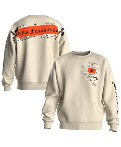 Fanatics Women's Beige San Francisco Giants Graffiti Fleece Sweatshirt In Multi