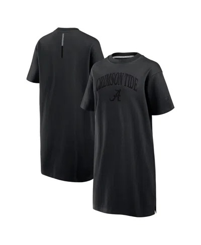 FANATICS WOMEN'S BLACK ALABAMA CRIMSON TIDE ELEMENTS GO TRI-BLEND T-SHIRT DRESS