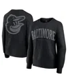 Fanatics Women's Black Baltimore Orioles Elements Flow Pullover Sweatshirt In Black