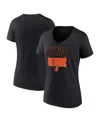 Fanatics Women's Black Baltimore Orioles Local V-neck T-shirt In Black