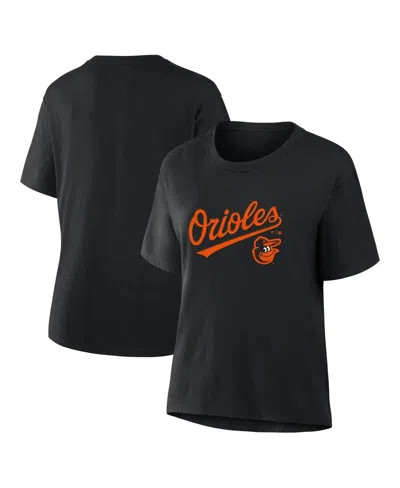 Fanatics Women's Black Baltimore Orioles Lockup Legacy T-shirt
