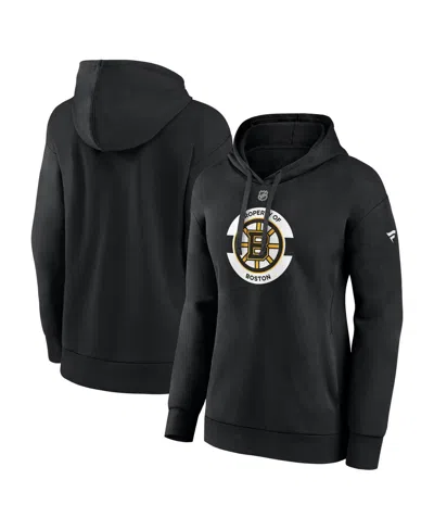Fanatics Women's Black Boston Bruins Authentic Pro Core Secondary Fleece Pullover Hoodie