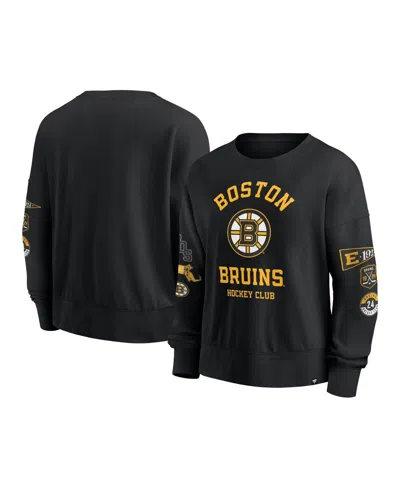 Fanatics Women's Black Boston Bruins Go Team Pullover Sweatshirt