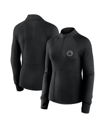 Fanatics Women's Black Boston Celtics Elements Match Raglan Quarter-zip Top