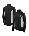 Fanatics Women's Black Boston Celtics Studio Fitted Full-zip Gym Track Jacket In Black