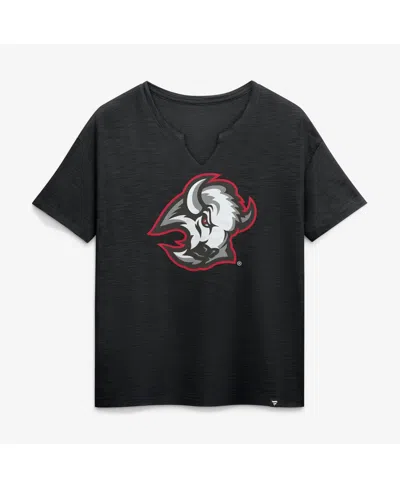 Fanatics Women's Black Buffalo Sabres Competition Stadium Slub Boxy T-shirt