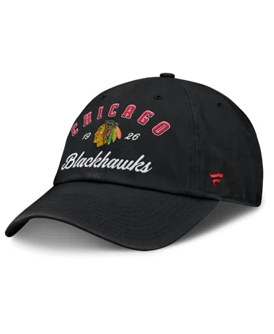 Fanatics Women's Black Chicago Blackhawks Fundamental Dasher Arch Adjustable Hat