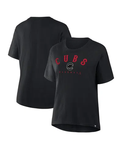 Fanatics Women's Black Chicago Cubs Home Run Legacy T-shirt