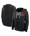 Fanatics Women's Black Cincinnati Bengals Blitz Left Lace-up Pullover Hoodie In Black