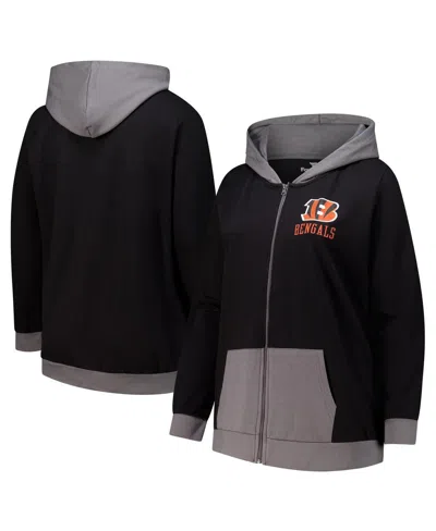 Fanatics Women's Black Cincinnati Bengals Hit It Full-zip Hoodie