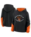 Fanatics Women's Black Cincinnati Bengals Oversizedâ Redzone Bubble Screen Pullover Hoodie In Black