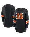 Fanatics Women's Black Cincinnati Bengals Redzone 3/4-sleeve T-shirt In Black