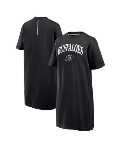 Fanatics Women's Black Colorado Buffaloes Elements Go Tri-blend T-shirt Dress