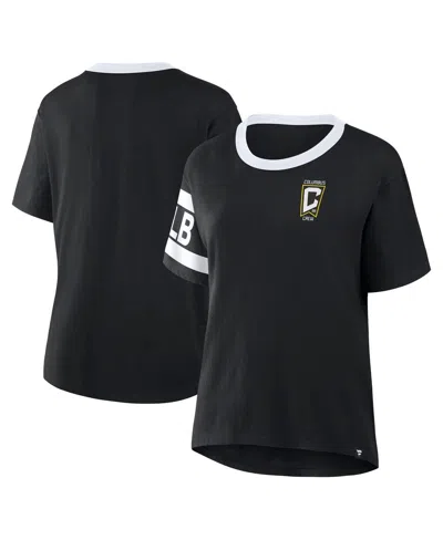 Fanatics Women's Black Columbus Crew Defender Pairing Legacy T-shirt