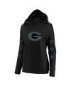 Fanatics Women's Black Georgia Bulldogs Plus Size Sleeve Hit Pullover Hoodie In Black