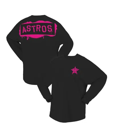 Fanatics Women's Black Houston Astros Neon Jersey Long Sleeve T-shirt