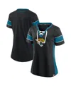 Fanatics Women's Black Jacksonville Jaguars Athena Lace-up Top In Black