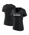 Fanatics Women's Black La Galaxy Fundamentals Stealth V-neck T-shirt In Black
