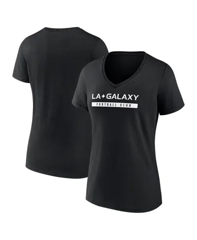 Fanatics Women's Black La Galaxy Fundamentals Stealth V-neck T-shirt
