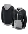 Fanatics Women's Black Las Vegas Raiders Hit It Full-zip Hoodie In Black