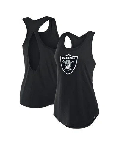 Fanatics Women's Black Las Vegas Raiders Iron Fan Tank Top