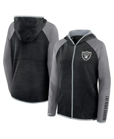 Fanatics Women's Black Las Vegas Raiders Plus Size End Around Pass Full-zip Hoodie