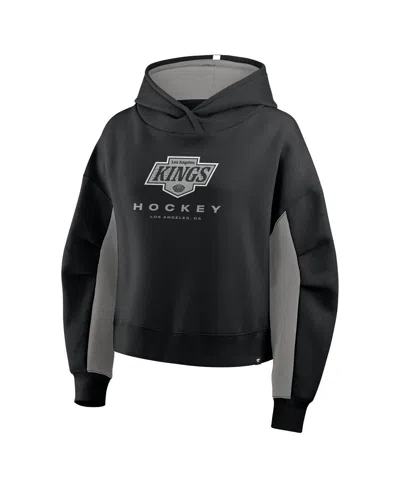 Fanatics Women's Black Los Angeles Kings Back Check Boxy Hoodie