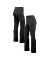 Fanatics Women's Black Miami Dolphins Studio Fitted Flared Leggings In Black