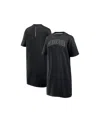 Fanatics Women's Black Miami Hurricanes Elements Go Tri-blend T-shirt Dress In Black