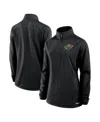 Fanatics Women's Black Detroit Red Wings Authentic Pro Rink Lightweight Quarter-zip Pullover Sweatshirt In Black