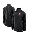 Fanatics Women's Black Detroit Red Wings Authentic Pro Rink Lightweight Quarter-zip Pullover Sweatshirt In Black