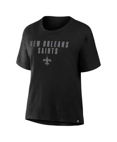 Fanatics Women's Black New Orleans Saints Blackout Kneel Down Legacy T-shirt