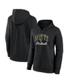 Fanatics Women's Black New Orleans Saints Team Logo Victory Script Pullover Hoodie In Black