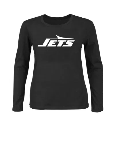 Fanatics Women's Black New York Jets Plus Size Long Sleeve T-shirt