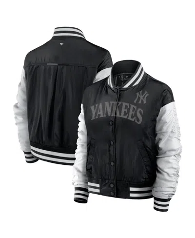Fanatics Women's Black New York Yankees Elements Wave Full-snap Jacket In Multi
