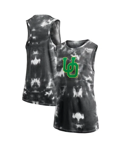 Fanatics Women's Black Oregon Ducks Sport Resort Tie-dye Tank Top
